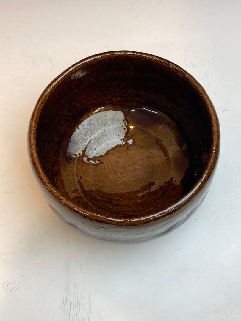 Ohi Ware Chawan by Kimura Masaki — Deep Amber Glaze Tea Bowl with Box