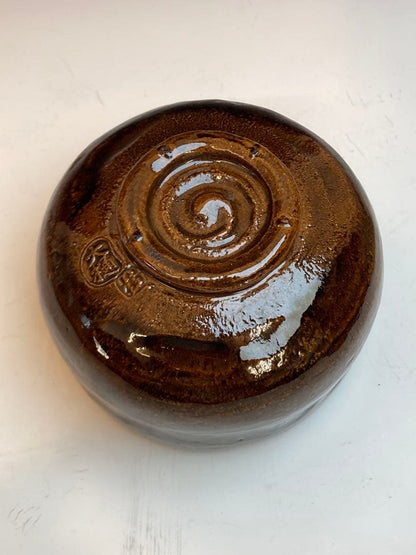 Ohi Ware Chawan by Kimura Masaki — Deep Amber Glaze Tea Bowl with Box