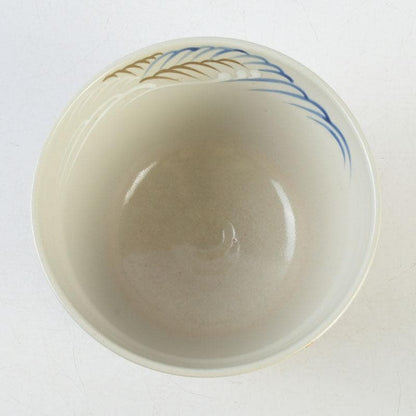 Ninsei-Style Kyo-yaki Tea Bowl – Pine Wave Design – Tezuka Toho – Japan