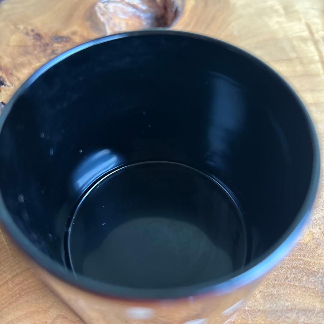 Nakade Shoho Otafuku Maki-e Kinrinji Natsume — Deep Brown Lacquer with White Dots, Hidden Face Inside Lid, Signed Box