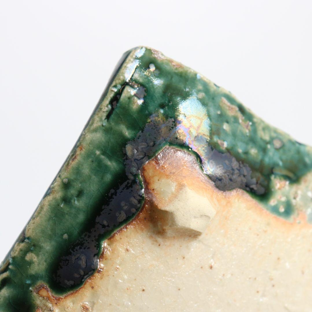 Rosanjin Oribe Square Plate Set of Five with Crab Motif - Kitaoji Rosanjin Mukozuke Kaiseki Ware with Signed Tomobako