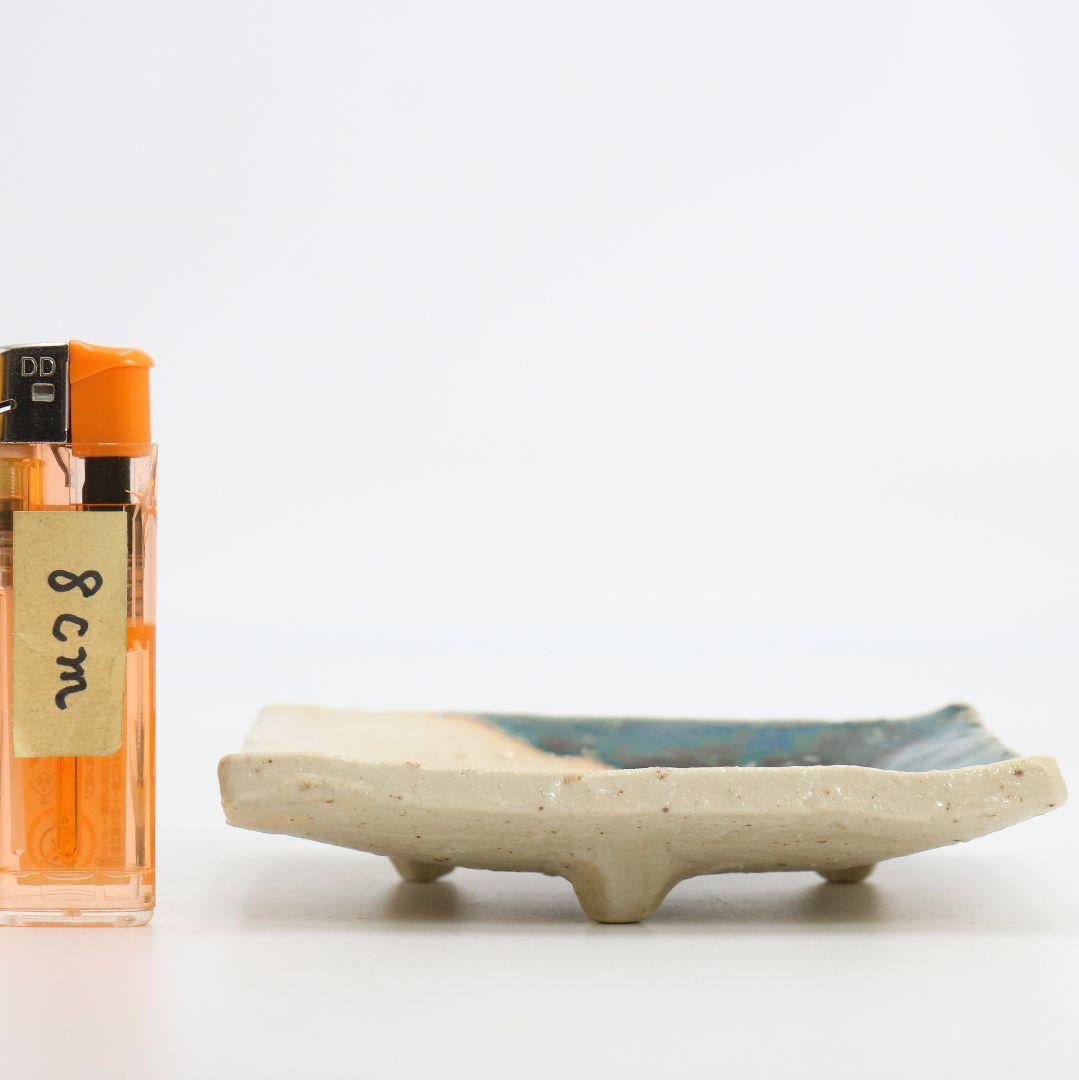 Rosanjin Oribe Square Plate Set of Five with Crab Motif - Kitaoji Rosanjin Mukozuke Kaiseki Ware with Signed Tomobako