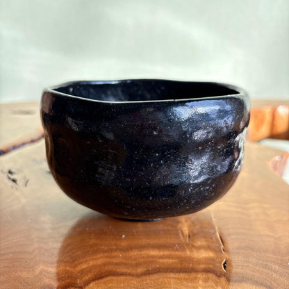 Ohi Choraku Black Ohi-yaki Chawan Kanazawa Tea Bowl Tomobako