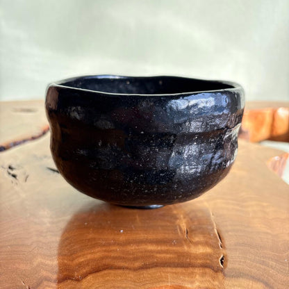 Ohi Choraku Black Ohi-yaki Chawan Kanazawa Tea Bowl Tomobako