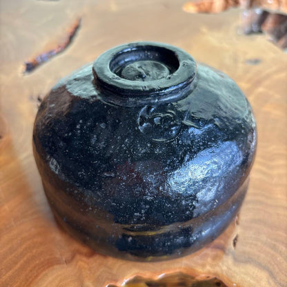 Ohi Choraku Black Ohi-yaki Chawan Kanazawa Tea Bowl Tomobako