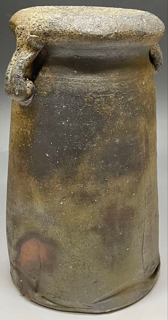 Bizen Mimitsuki Hanaire by Living National Treasure Isezaki Jun | Signed Flower Vase