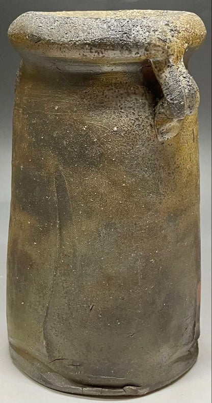 Bizen Mimitsuki Hanaire by Living National Treasure Isezaki Jun | Signed Flower Vase
