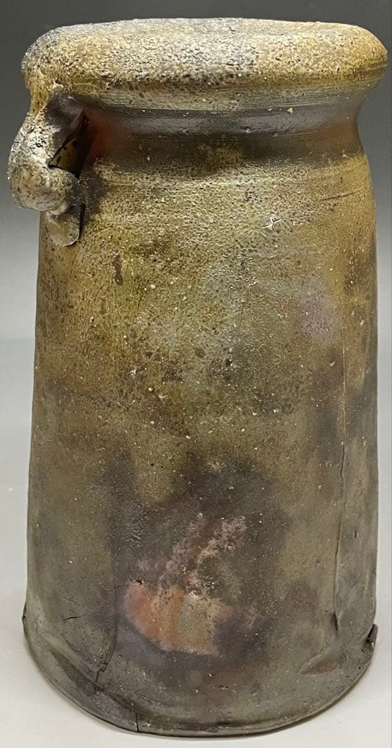 Bizen Mimitsuki Hanaire by Living National Treasure Isezaki Jun | Signed Flower Vase