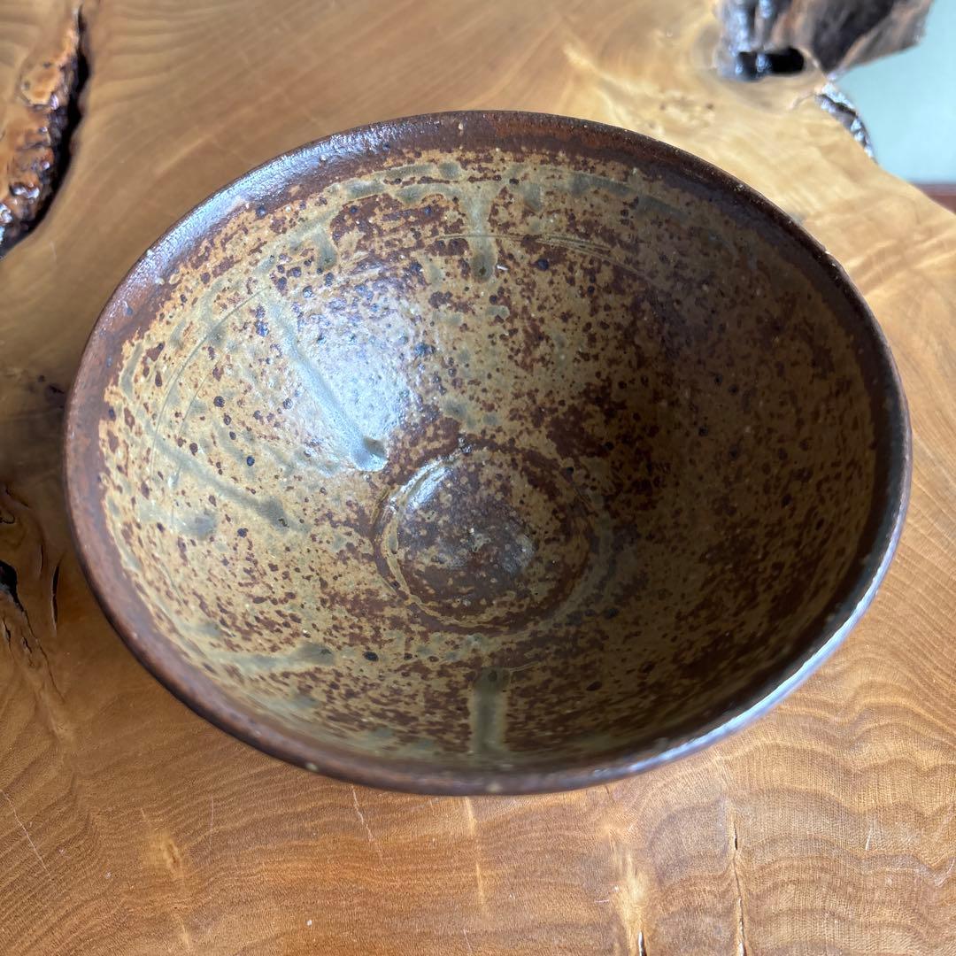 Tetsu | Natural Ash Glaze Matcha Tea Bowl — Rustic Chawan with Speckled Brown Surface