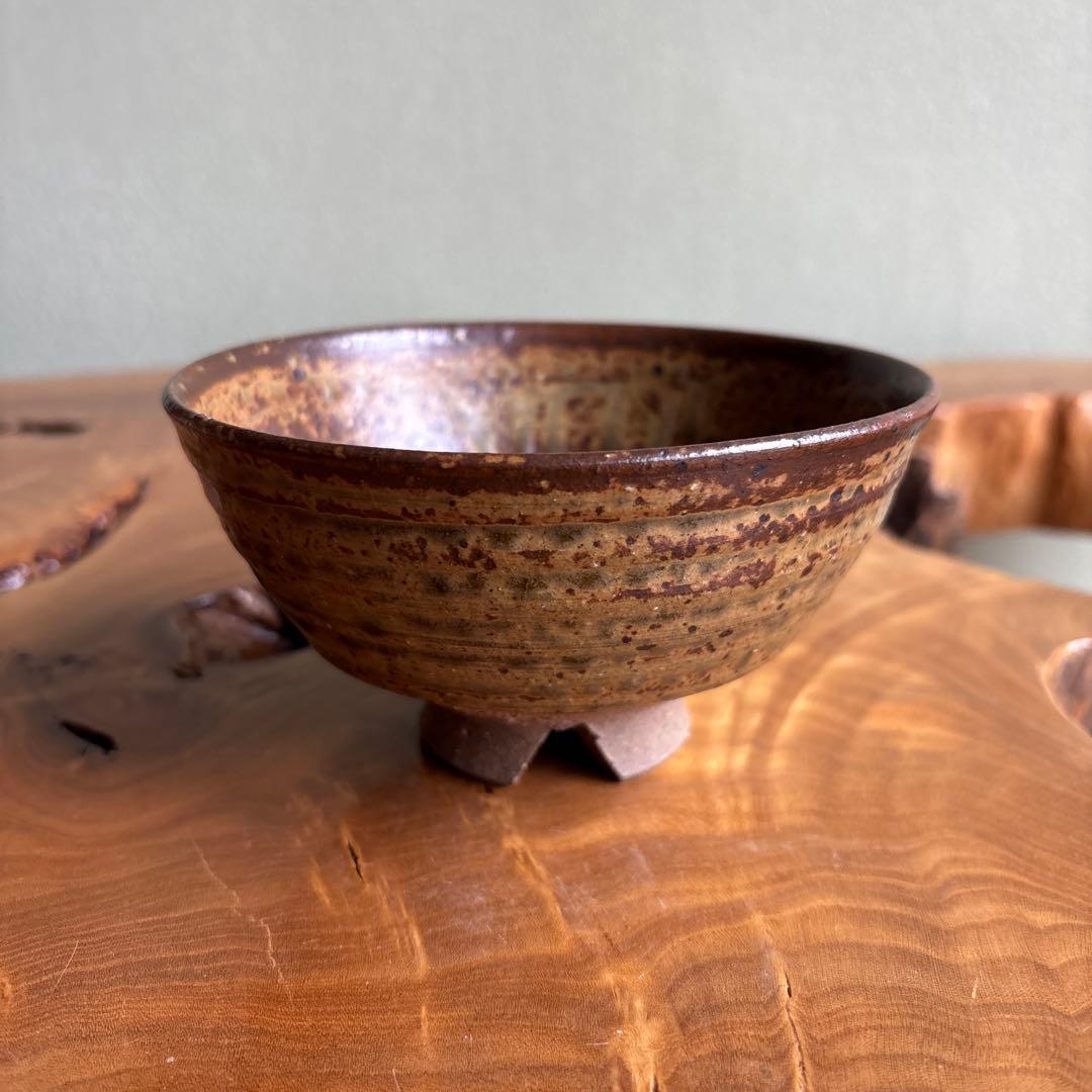 Tetsu | Natural Ash Glaze Matcha Tea Bowl — Rustic Chawan with Speckled Brown Surface
