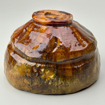 Edo Period Saga-yaki Raku Tea Bowl Arashiyama - Antique Japanese Chawan with Box