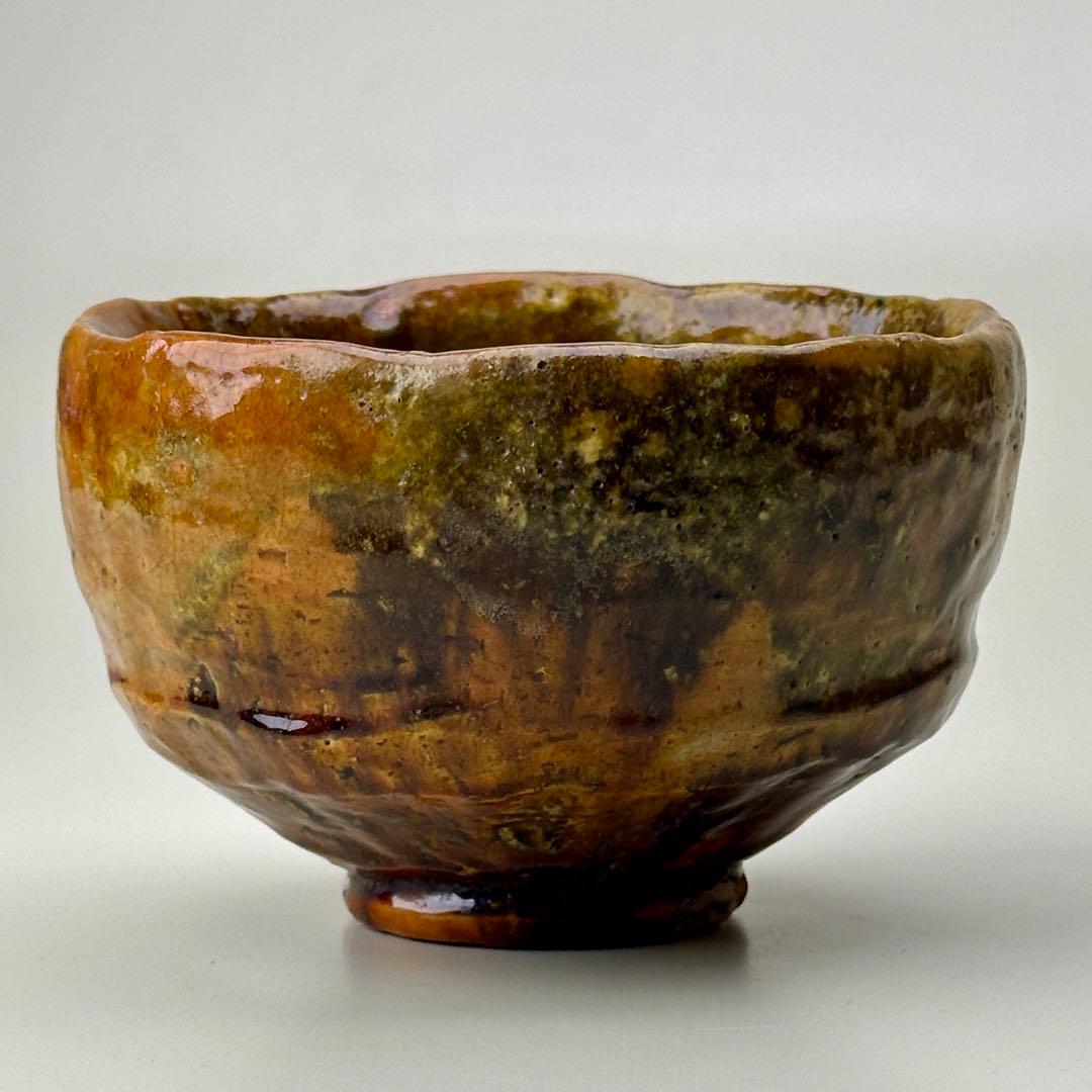 Edo Period Saga-yaki Raku Tea Bowl Arashiyama - Antique Japanese Chawan with Box
