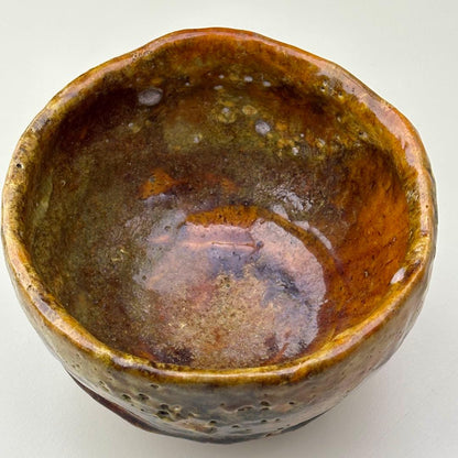 Edo Period Saga-yaki Raku Tea Bowl Arashiyama - Antique Japanese Chawan with Box