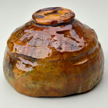 Edo Period Saga-yaki Raku Tea Bowl Arashiyama - Antique Japanese Chawan with Box