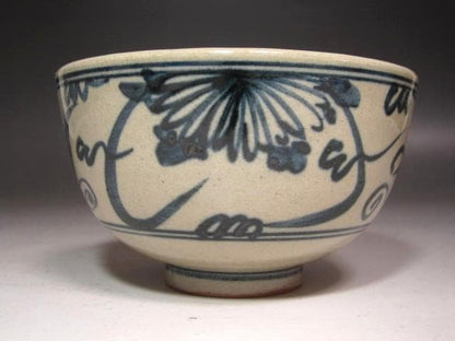 Zeze-yaki — Annam-style Chrysanthemum Tea Bowl, Urasenke 14th Tantansai Inscription