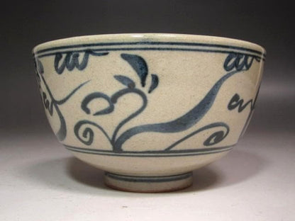 Zeze-yaki — Annam-style Chrysanthemum Tea Bowl, Urasenke 14th Tantansai Inscription