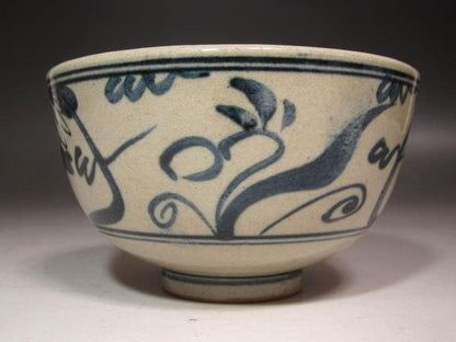 Zeze-yaki — Annam-style Chrysanthemum Tea Bowl, Urasenke 14th Tantansai Inscription