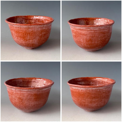 Chojiro-Copy Dojoji Aka-Raku Tea Bowl by Sasaki Shoraku