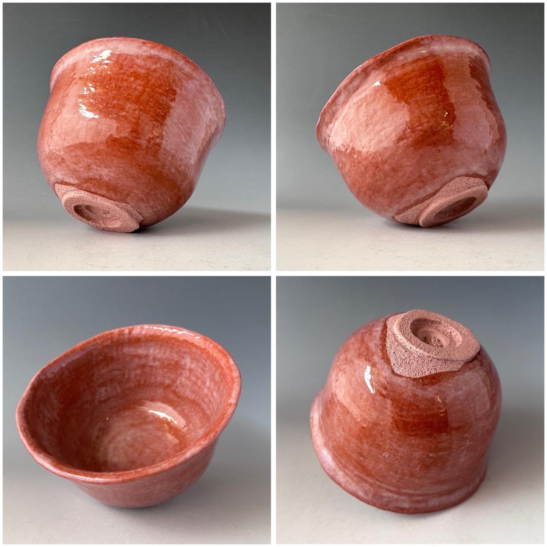 Chojiro-Copy Dojoji Aka-Raku Tea Bowl by Sasaki Shoraku