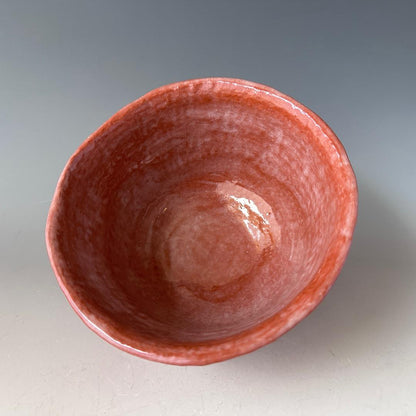 Chojiro-Copy Dojoji Aka-Raku Tea Bowl by Sasaki Shoraku