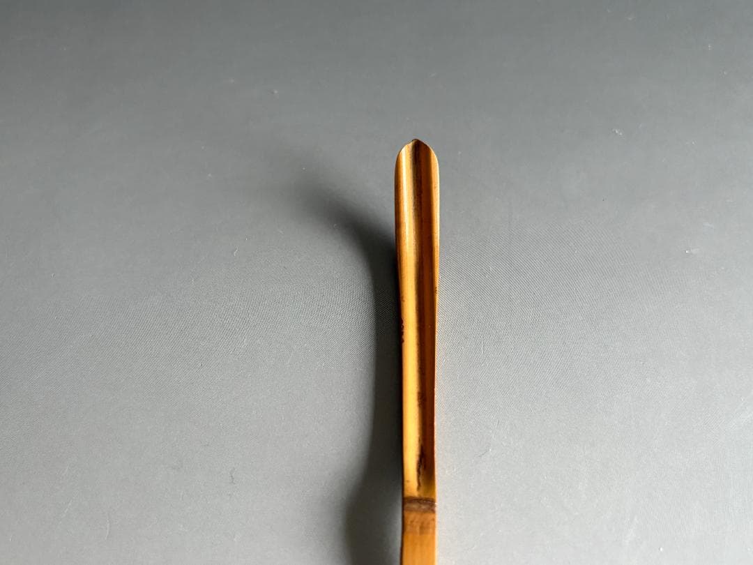 Bamboo Tea Scoop 'Tokiwa' by Horinouchi Sokan Kenchusai XII, Omotesenke Choseian Master, Chashaku with Signed Bamboo Tube and Tomobako