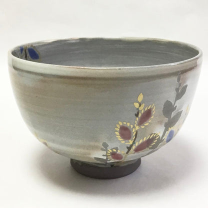 Iwagama Wax-Resist Pussy Willow Tea Bowl - Spring Nekoyanagi Chawan with Kiri Box