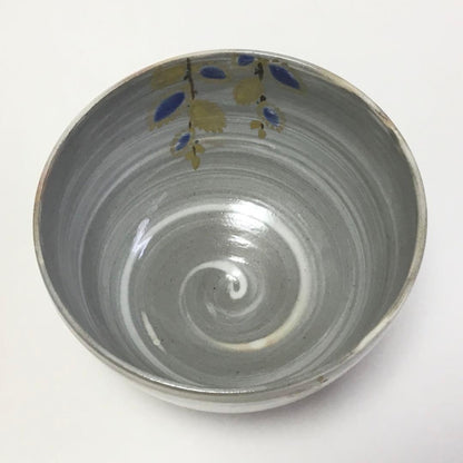 Iwagama Wax-Resist Pussy Willow Tea Bowl - Spring Nekoyanagi Chawan with Kiri Box