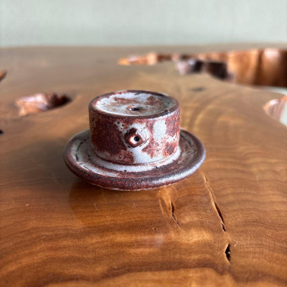 Hasegawa Seiho Aka-Shino Tea Grinder Kogo Incense Container with Tomobako