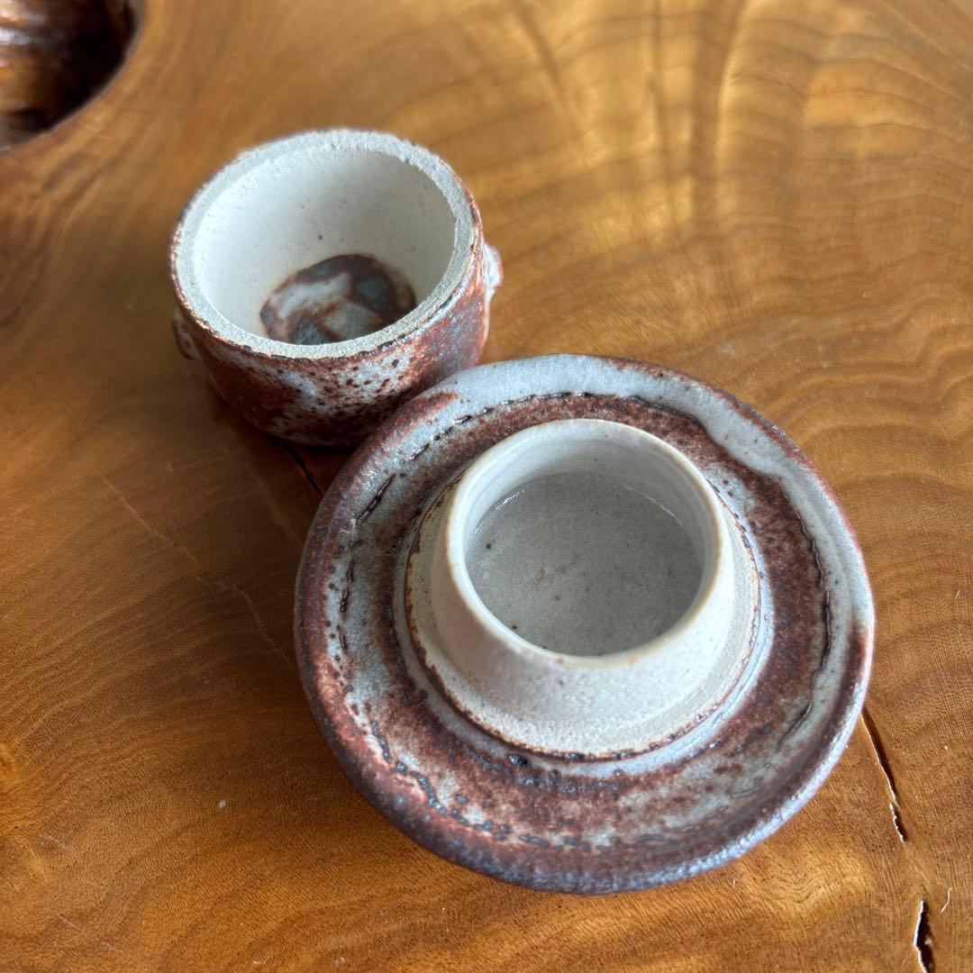 Hasegawa Seiho Aka-Shino Tea Grinder Kogo Incense Container with Tomobako