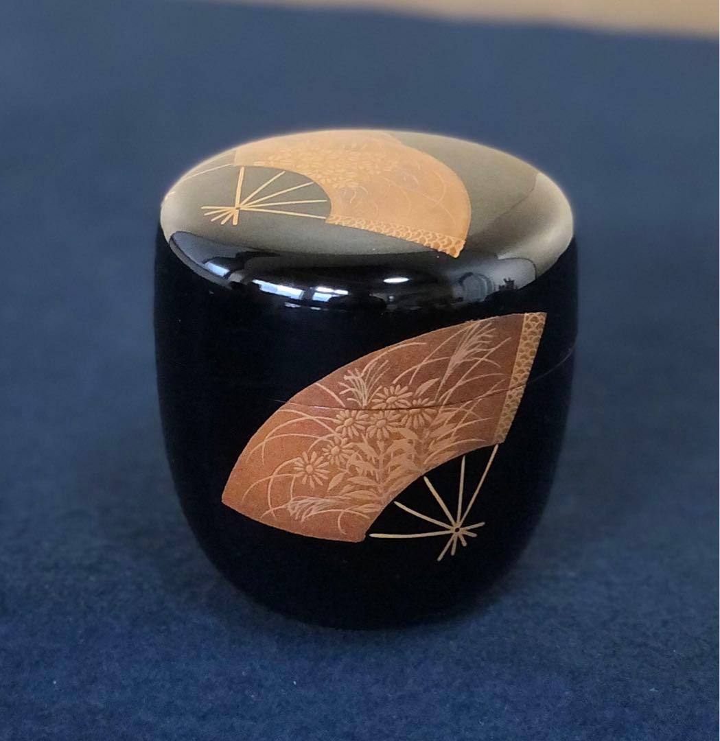 Fan Art Natsume by Munehiro – Japanese Tea Caddy – Senmen Makie – Japan