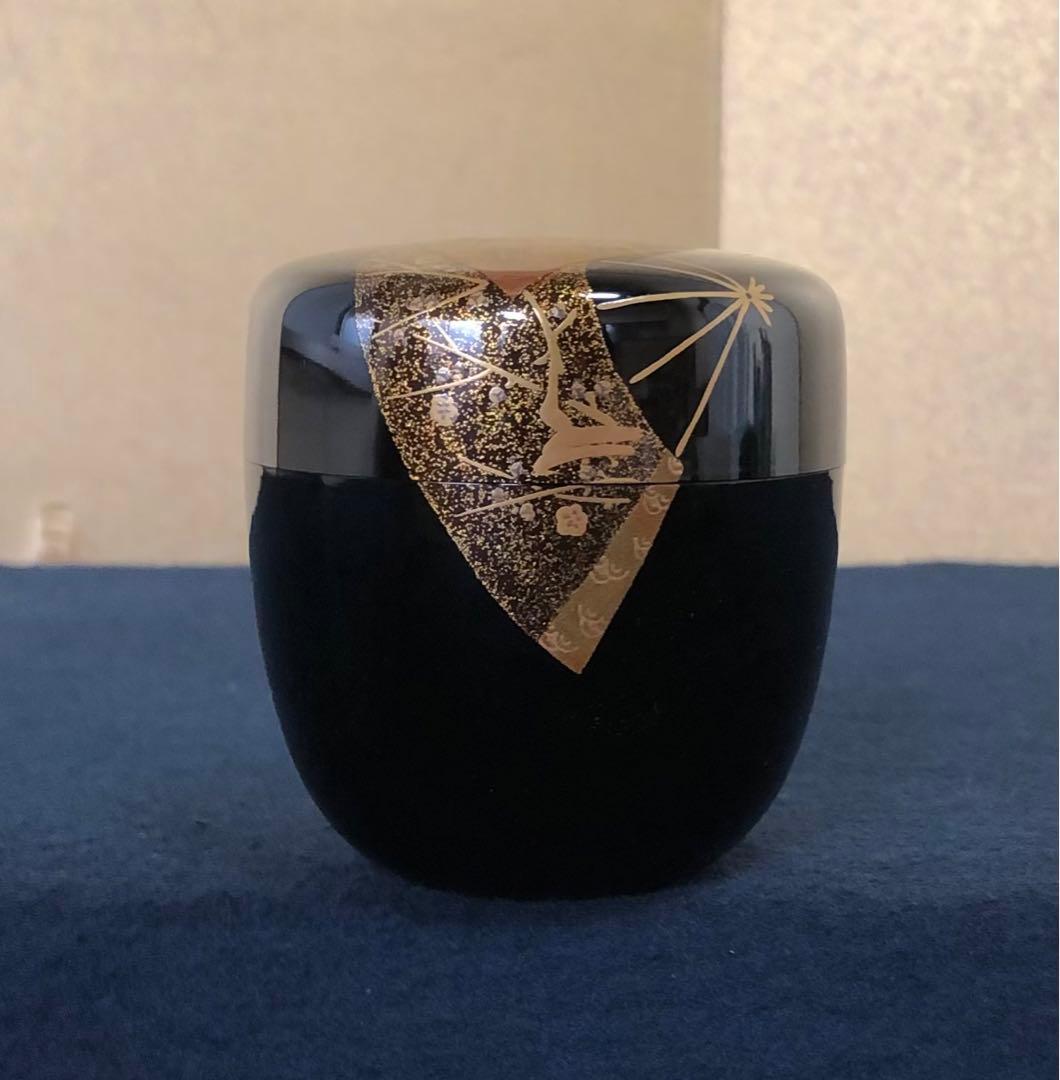 Fan Art Natsume by Munehiro – Japanese Tea Caddy – Senmen Makie – Japan
