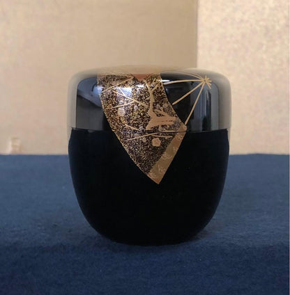 Fan Art Natsume by Munehiro – Japanese Tea Caddy – Senmen Makie – Japan