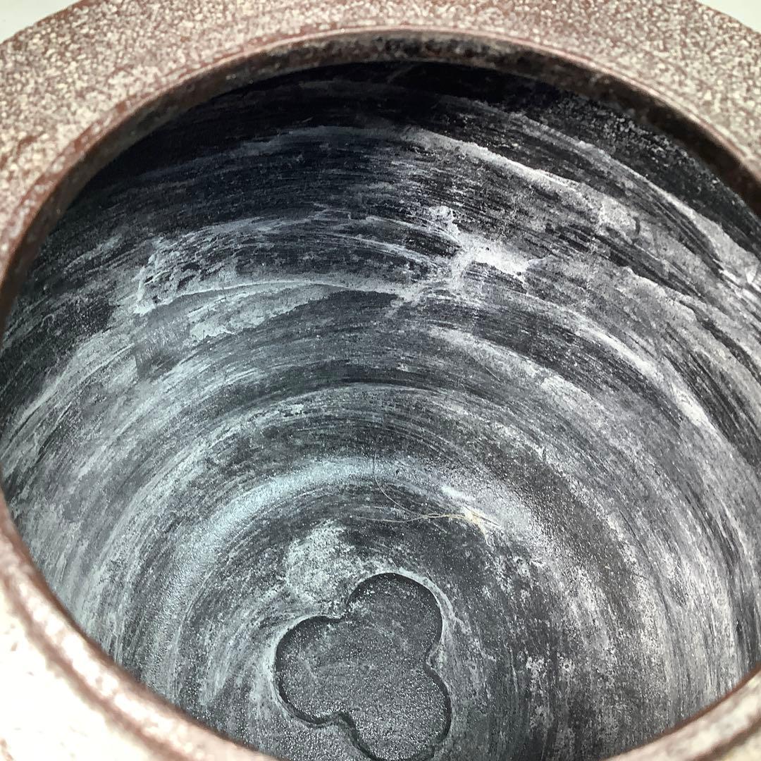 Cast Iron Tsutsugama Tea Kettle by Takahashi Keizan, Karamatsu Relief, Boxed