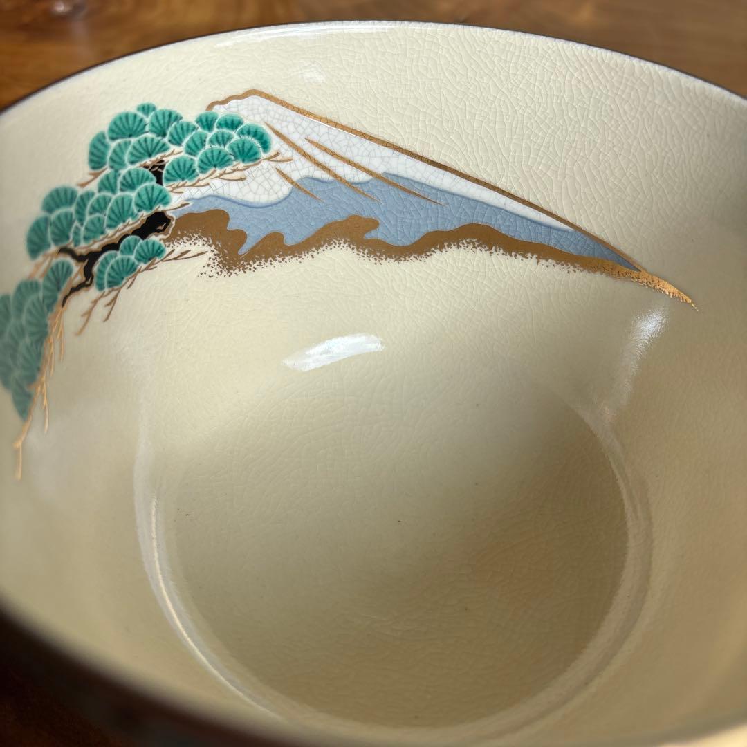 Kato Kizan Chawan Samurai Warrior Iro-e Kyo-yaki Tea Bowl