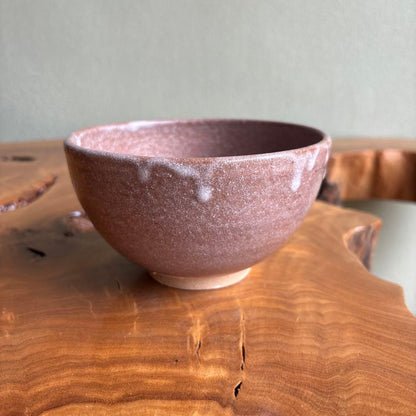 Karatsu Ware Matcha Bowl by Mogi Noboru (Museki) — Hiiro Glaze Drips, Signed Wooden Box