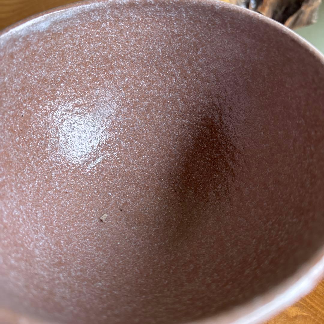 Karatsu Ware Matcha Bowl by Mogi Noboru (Museki) — Hiiro Glaze Drips, Signed Wooden Box