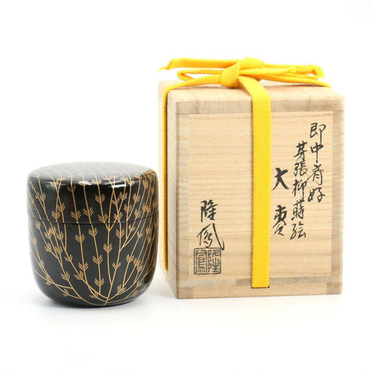 Ishii Ryuho — Sokuchusai Preference Budding Willow Maki-e O-Natsume | Urasenke Tea Caddy