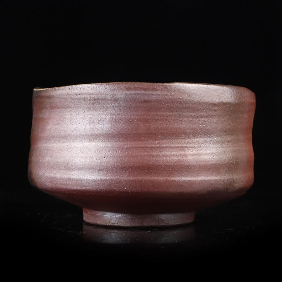 Morimoto Katsura Bizen Tea Bowl Wood Fired Chawan Hi-iro Goma Ash Glaze