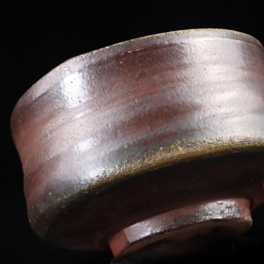 Morimoto Katsura Bizen Tea Bowl Wood Fired Chawan Hi-iro Goma Ash Glaze