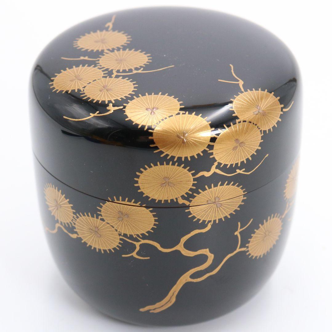 Omotesenke Jimyosai Inscribed Karamatsu Maki-e Lacquer O-Natsume — Grand Master Tea Caddy