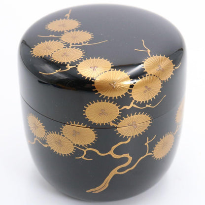 Omotesenke Jimyosai Inscribed Karamatsu Maki-e Lacquer O-Natsume — Grand Master Tea Caddy