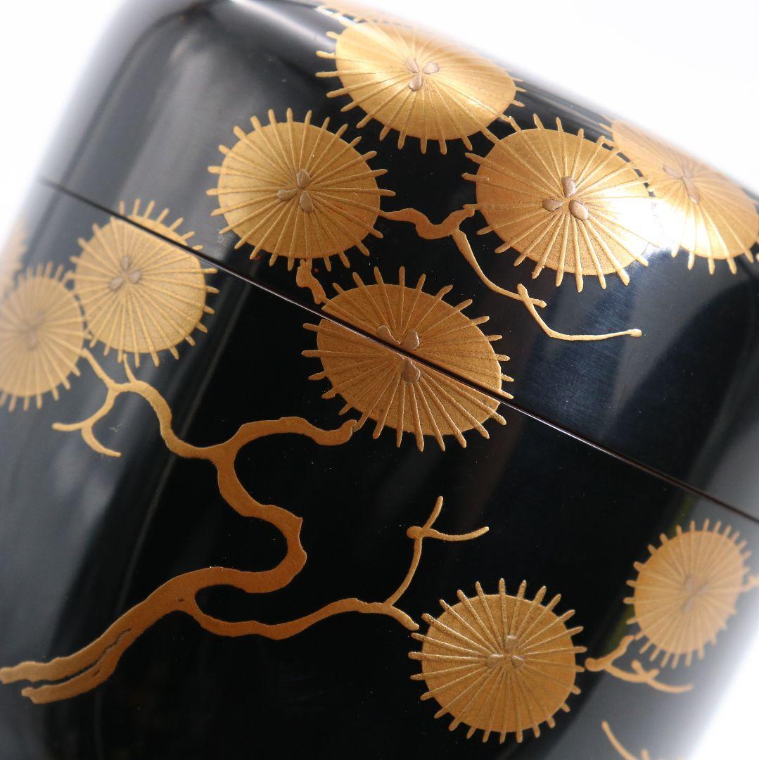 Omotesenke Jimyosai Inscribed Karamatsu Maki-e Lacquer O-Natsume — Grand Master Tea Caddy