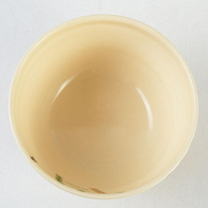 Miyake Yoshun Kyo-ware Iro-e Bamboo & Sparrow Tea Bowl with Tomobako
