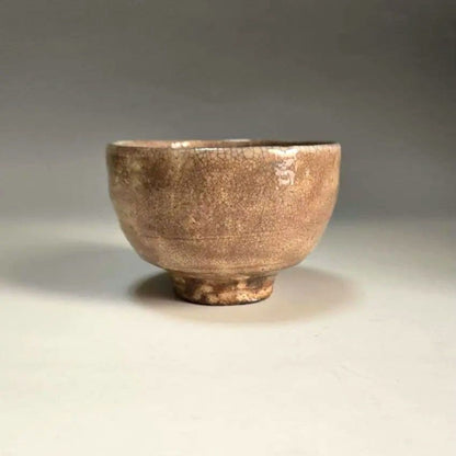 Hagi Ware Gohon Tea Bowl – Pink Blush Kiln Effects – Umeda Toraku – Matcha Chawan – Japan