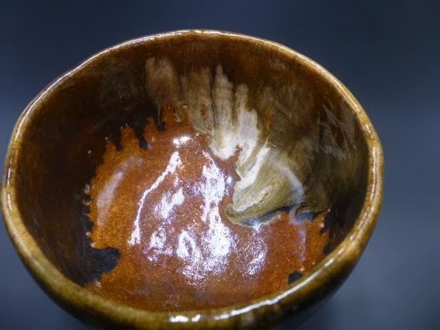 Antique Keinyu Ame-Raku Tea Bowl with Shifuku, Signed by Raku XI Keinyū (1817-1902), Konyū XII Authenticated Box, Meiji Era Kyoto Chawan