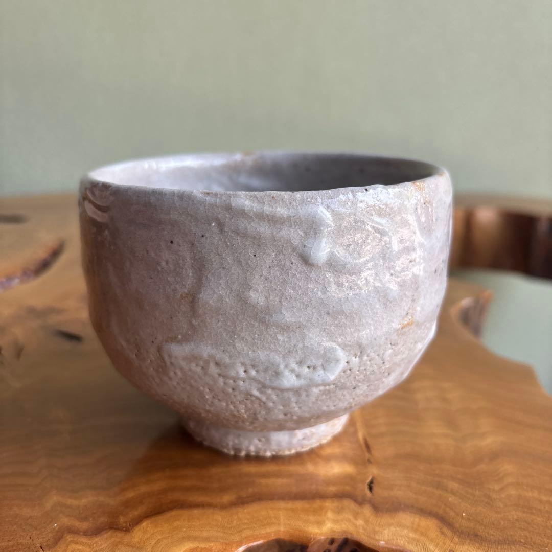 White Glaze Matcha Bowl by Mori — Kohiki Style Chawan with Signed Wooden Box