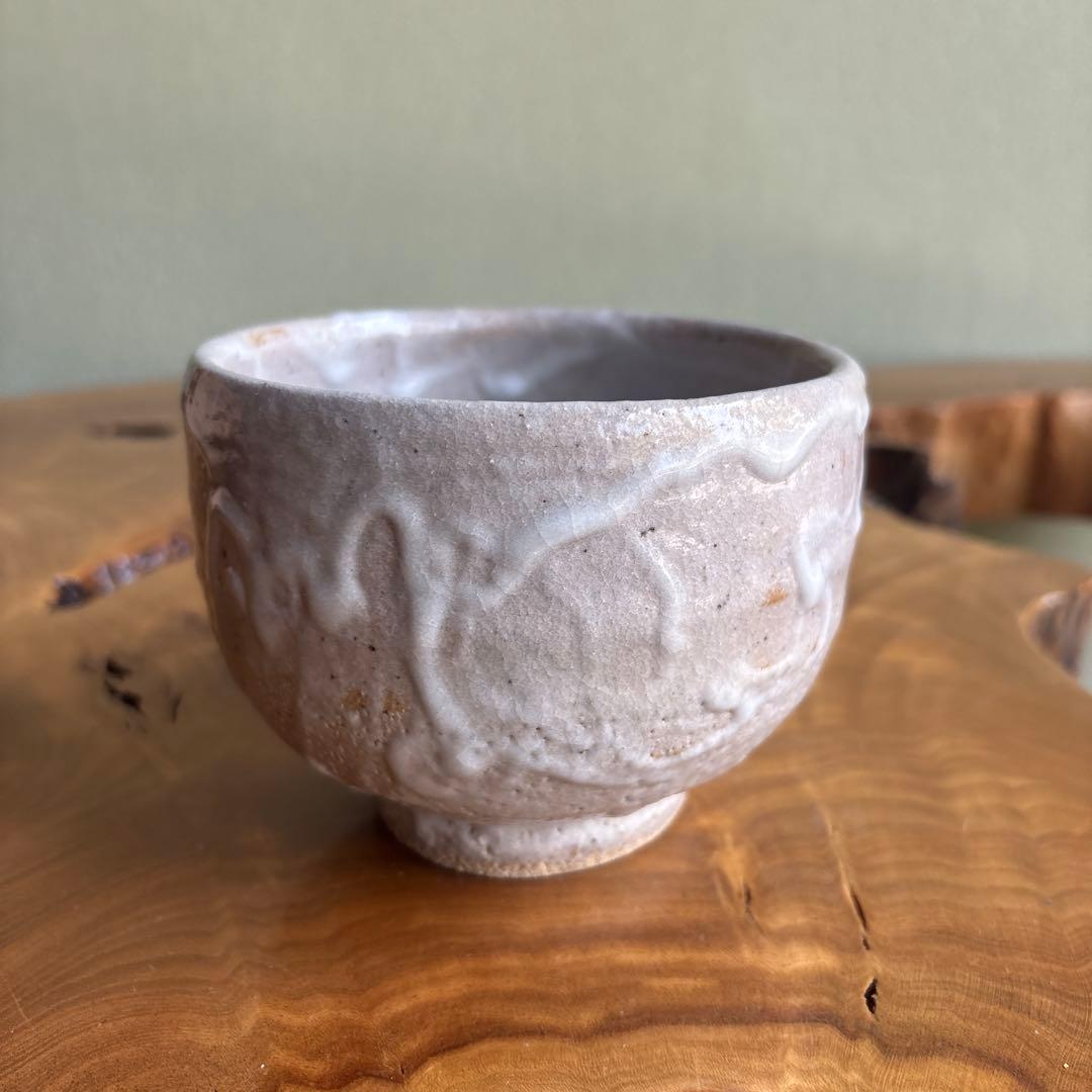 White Glaze Matcha Bowl by Mori — Kohiki Style Chawan with Signed Wooden Box