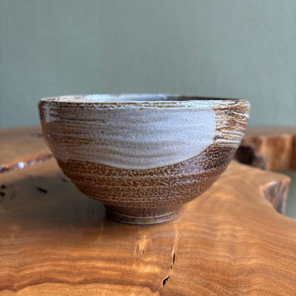 Salt-Glazed Hakeme Matcha Bowl by Usuda Koji — Japanese Tea Ceremony Chawan with Signed Tomobako