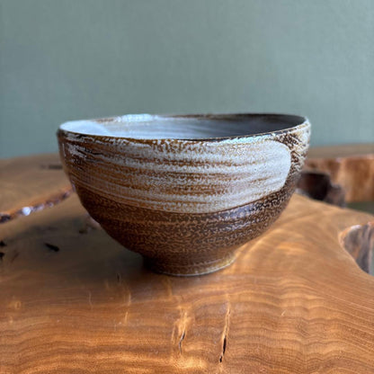 Salt-Glazed Hakeme Matcha Bowl by Usuda Koji — Japanese Tea Ceremony Chawan with Signed Tomobako