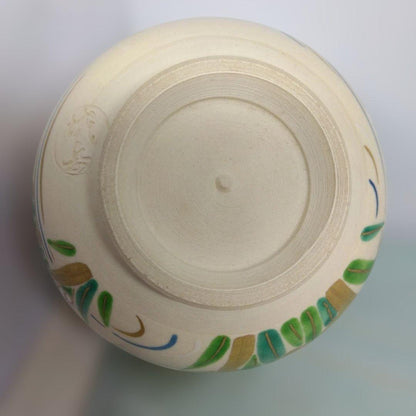 Narutaki-gama Jogaku Enameled Yatsuhashi Bridge Matcha Bowl